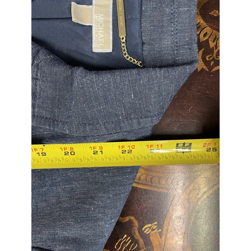 Michael Kors Blue‎ Double Breasted Linen Blend Blazer Jacket Career Preppy 12